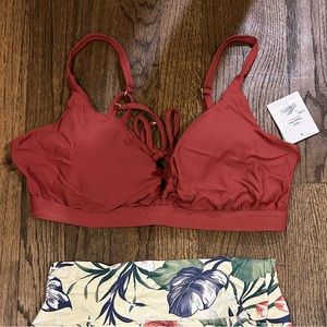 SUNSET WOMENS BATHING SUIT KEYHOLE TOP 34DD